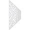 Ekena Millwork Set of Four Panels for 94 1/2"W x 28 1/4"H Gilcrest Fretwork Wainscot Wall Paneling WPKP14X01X47GCT - alternate 3